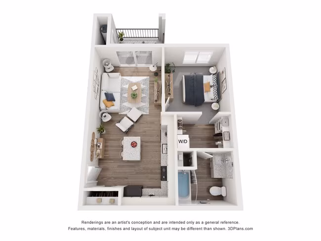 1 Bed • 1 Bath G102 floor plan